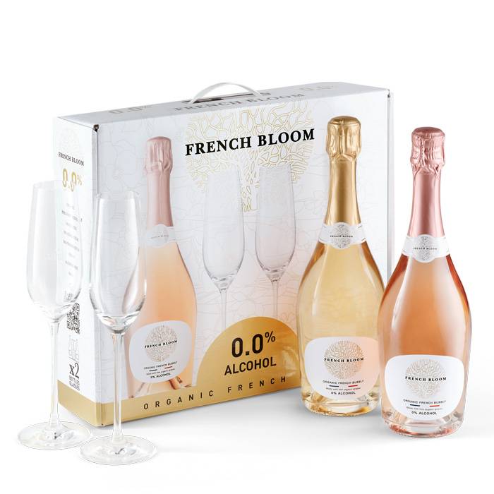 Подаръчен комплект безалкохолно вино French Bloom Discovery box от BNKWines.bg