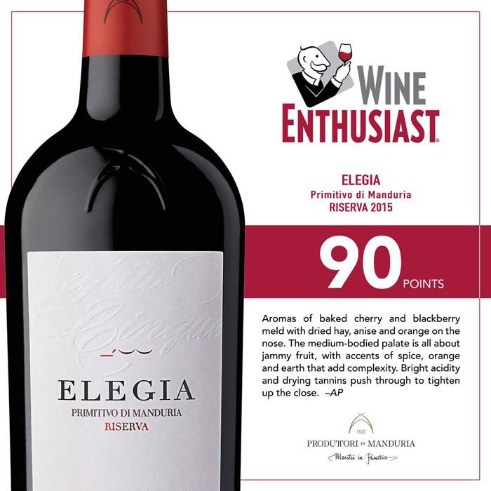 “Elegia” Primitivo di Manduria DOC Riserva - 750ml от BNKWines.bg