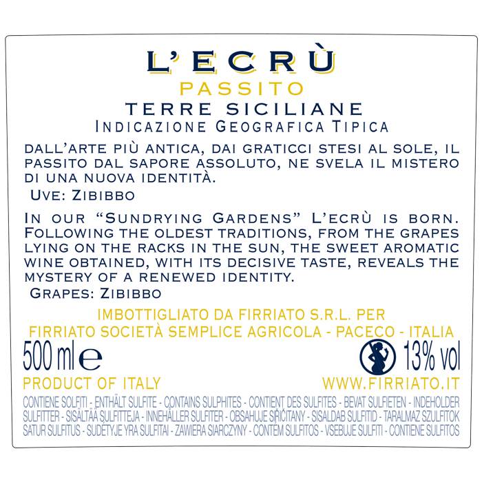 L’Ecru Passito IGT Sicilia - 500ml от BNKWines.bg